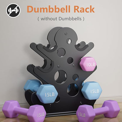Dumbbell Rack Stand Only(Dumbbells Not Included) - Dumbbell Storage Rack with/without Wheels, Space Saver for Home Gym.