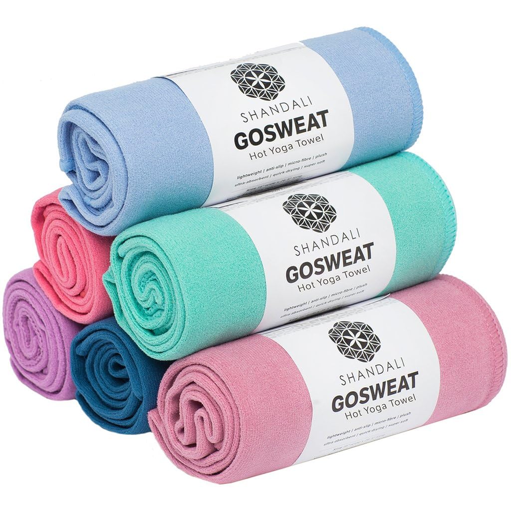 Shandali Hot Yoga Towel - Suede - 100% Microfiber, Super Absorbent, Bikram Yoga Mat Towel