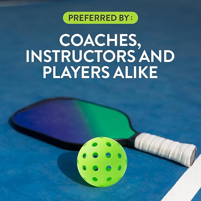 Aviana Outdoor Pickleball Balls - USAPA Approved for Tournament Play | Durable 40-Hole Design | Ideal for All Skill Levels | 6, 12 & 48 Packs