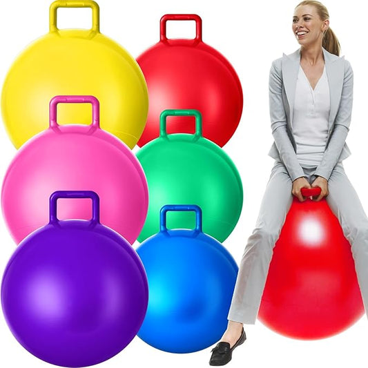 Lewtemi 6 Pcs Hopper Ball Carnival Outdoor Games 22 Inch 29 Inch Jumping Hopping Inflatable
