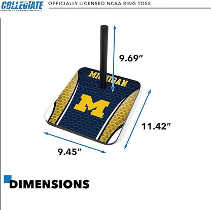 Solid Wood College Quoits Set with Direct Print HD Team Graphics – Tailgate Ring Toss Game – Great Gift for Any NCAA Fan! Ring Toss Family Outdoor Games for The Beach