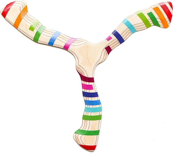 Returning Boomerang for Beginners – Easy to Throw, Boomerang That Comes Back, Handcrafted Returning Flying Toy Made of Plywood, Fun Outdoor Game, Thin, Lightweight and Safe to Use