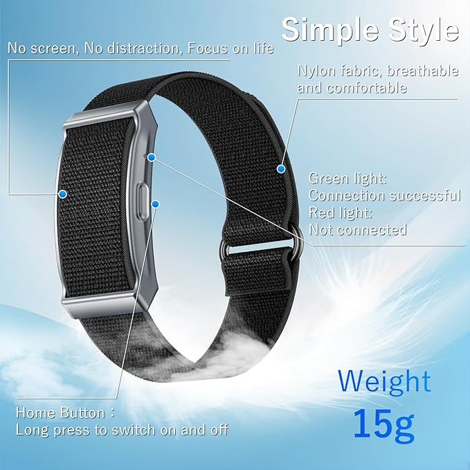 Smart Health Wristband & Armband Set, Screen-Free Minimalist Design Fitness Tracker, Nylon Breathable Smart Bracelet, 24/7 Heart Rate/SpO2/Sleep Monitor, 120+ Sports Modes, IP68 Waterproof