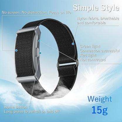 Smart Health Wristband & Armband Set, Screen-Free Minimalist Design Fitness Tracker, Nylon Breathable Smart Bracelet, 24/7 Heart Rate/SpO2/Sleep Monitor, 120+ Sports Modes, IP68 Waterproof