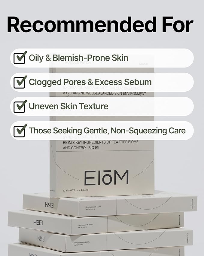 Trouble Patch Mask | Korean Face Mask ??Hydrating & Acne Face Mask for Blemish-Prone Skin, Calming Skincare & Oil Control Sheets (20ml x 4)