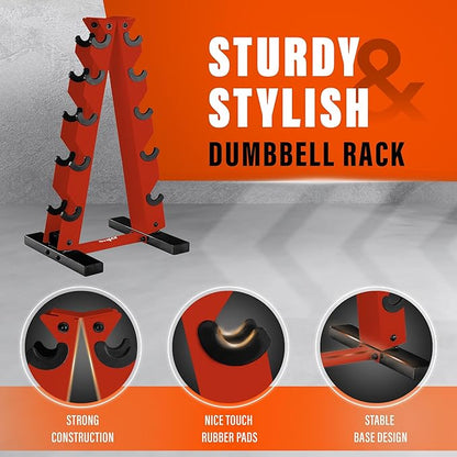 YES4ALL Dumbbell Rack Stand Only, 5 Tier A Frame Weight Rack for Dumbbells