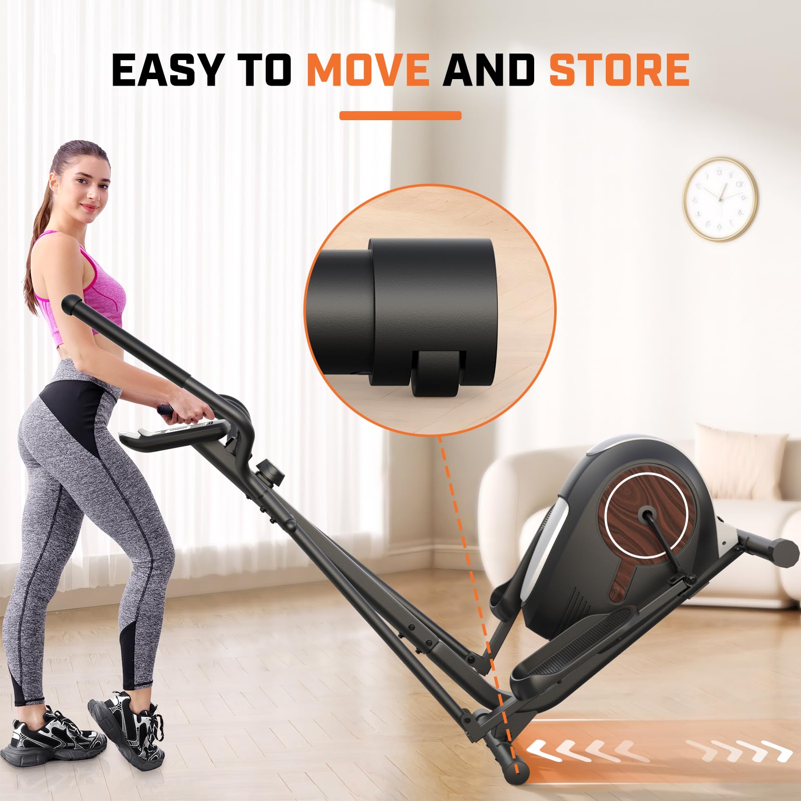 ANCHEER Elliptical Exercise Machine, Elliptical Trainer for Home Gym, Exercise Equipment 500Lbs Max