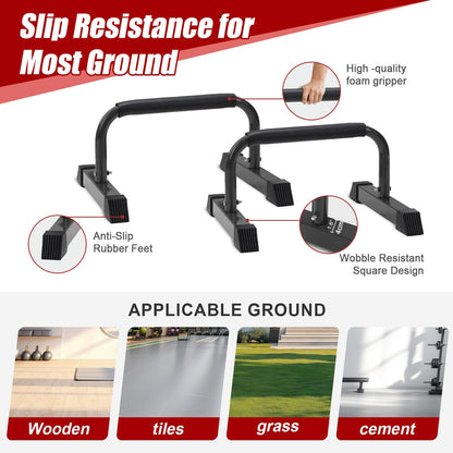 Push Up Bars: Sweat-resistant Parallettes Bar for Handstands L-sit & Dip, No Wobbling Strength