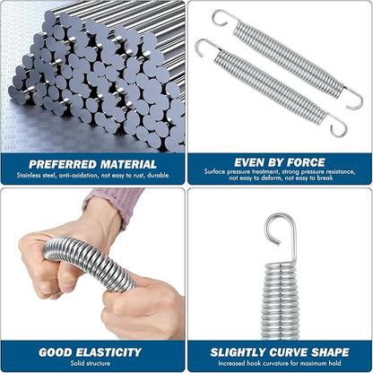 Tudomro Trampoline Springs Replacement - Heavy Duty Stainless Steel Weather Resistant Metal Trampoline Pulling Tool Accessories