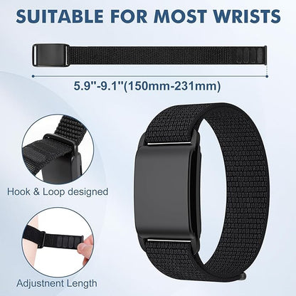 Nylon Sport Loop Wristband Compatible with Whoop 4.0 for Women Men, Soft Adjustable Breathable Replacement Bands for Whoop 3.0/4.0 Durable Sleep, Wearable Health, Fitness & Activity Tracker