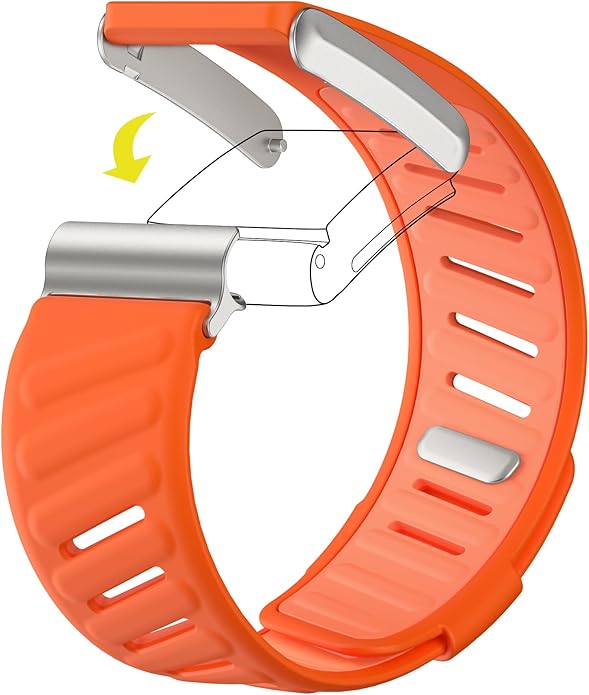 Comfort Durable Silicone Wristband Compatible with WHOOP 4.0 Band, Soft Silicone Sports Loop Strap for Men & Women, with U Shapped Connector