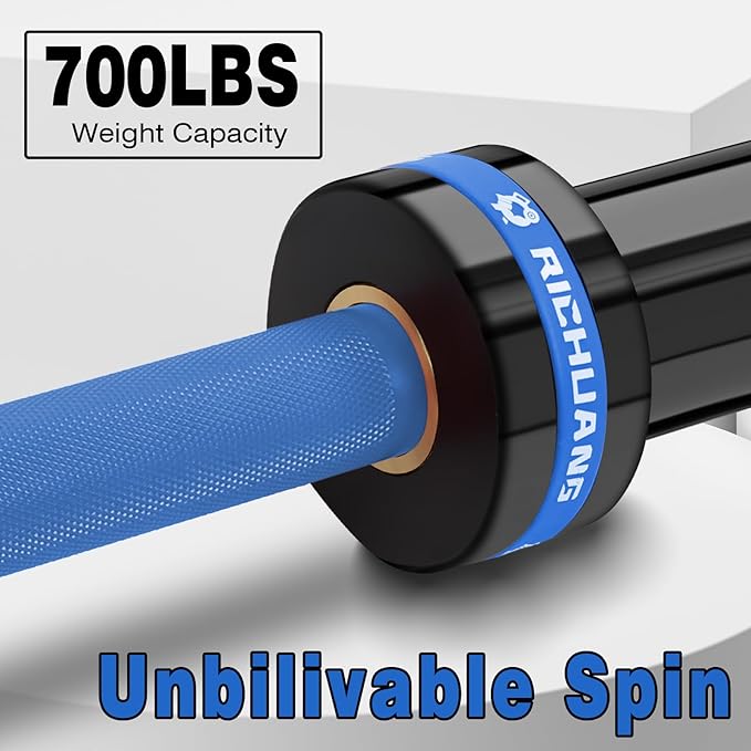 7ft Olympic Barbell, Weightlifting Barbell 28mm 45lb - 500/700/1000lbs Capacity with Smooth Spinning Sleeves, Olympic Bar Fits 2" Olympic Plates, for Snatch Clean Jerk - Home Gym Training