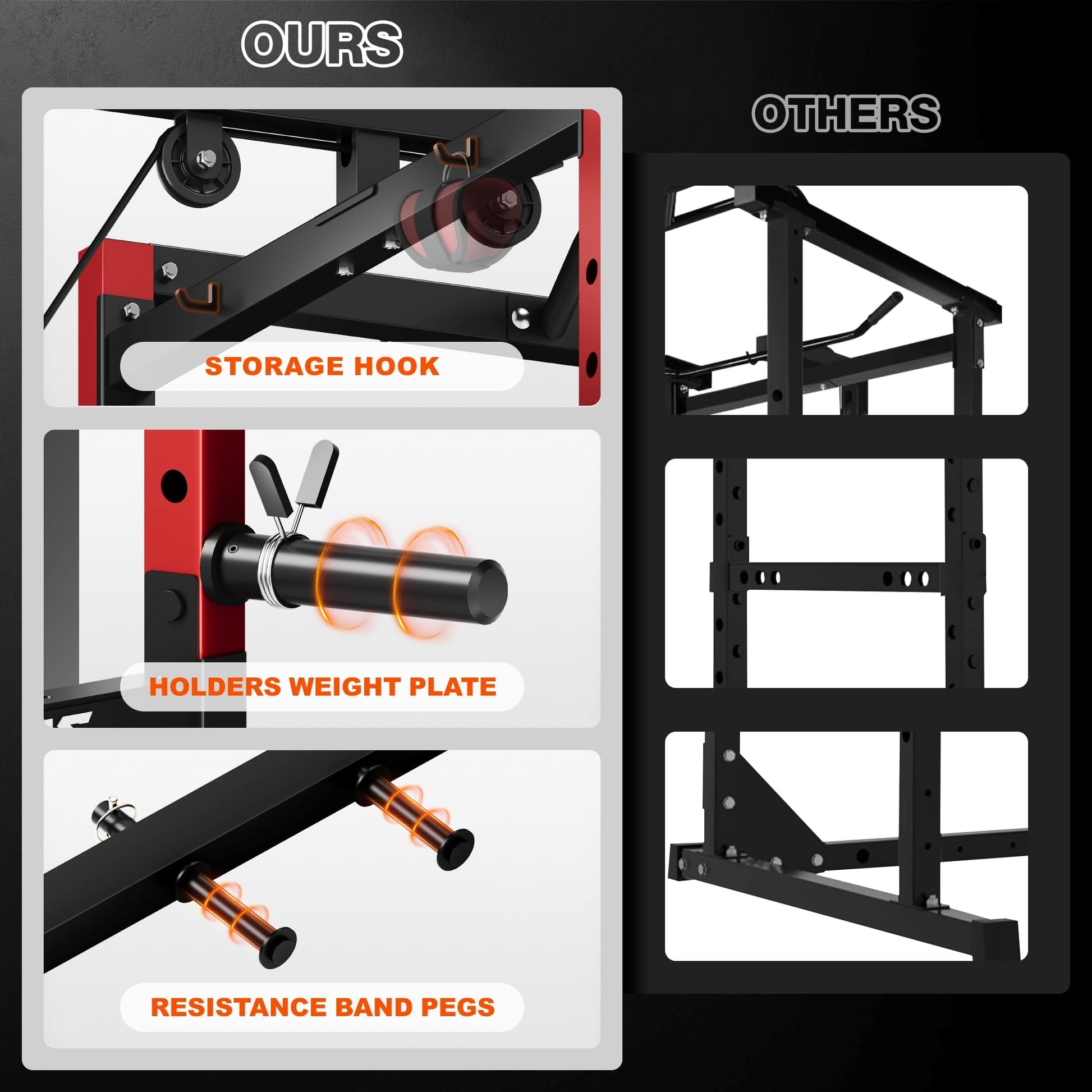 JELENS S21 Power Cage, Multi-Function Power Rack with Adjustable Cable Crossover System, 2000LBS
