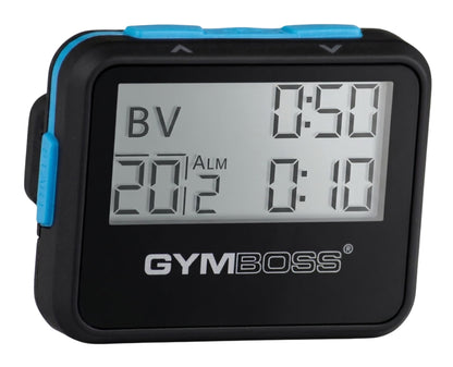 Gymboss Interval Timer and Stopwatch - Black/Blue SOFTCOAT