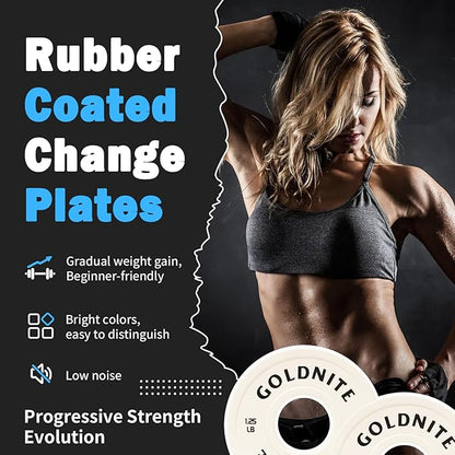 Change Plates Set 1.25LB 2.5LB 5LB Set Fractional Weight Plate Olympic Bumper Plates for Cross Training Steel Insert Strength Training Weight Plates