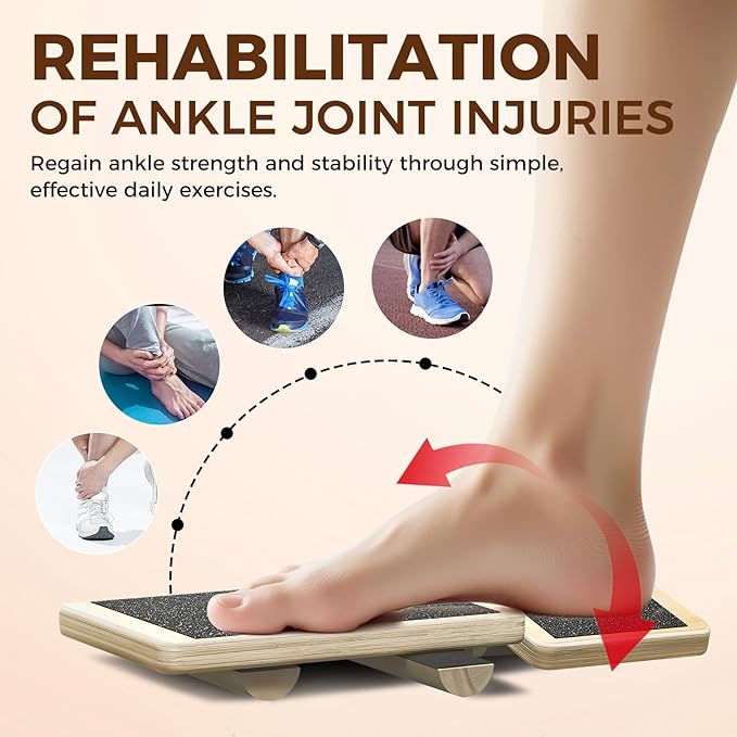 Ankle Balance Board for Stability Training, Sprain Rehabilitation and Posture Correction, Home Gym Equipment for Single Leg Balance Board Fitness and Strength Training