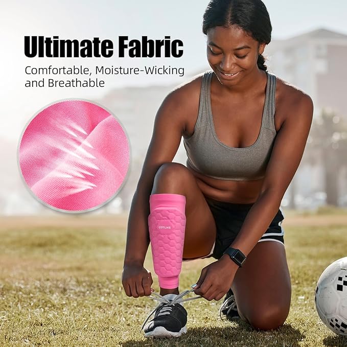 Soccer Shin Guards for Kids Youth Adults, Shin Guard Soccer Sleeves for 2-18 Years Old Boys Girls Men, Calf Compression Sleeve with Honeycomb Pads, Espinilleras de Futbol para Hombres