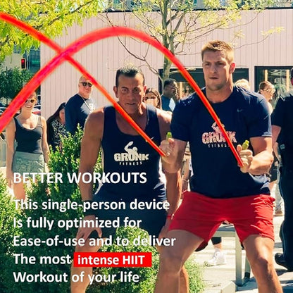 Gronk Fitness Inertia Wave Edition | Dynamic Rubber Battle Ropes Alternative for Home and Gym | Maximize Calorie Burn | Revolutionary Fitness Equipment for Abs and Full Body Workout