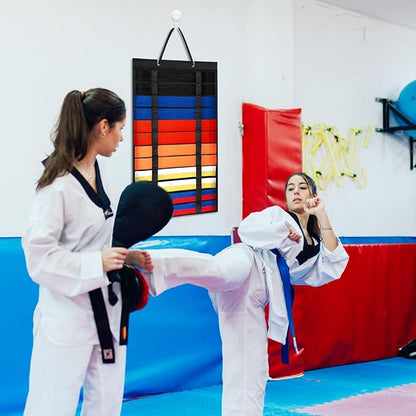 2 Pack Martial Arts Belts Organizer, Hanging Karate Belt Display Holds 12 Karate Belts for Martial Arts Learners(No Accessories Included)