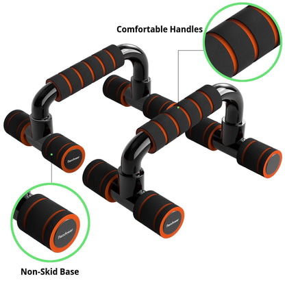 Readaeer Push Up Bars Gym Exercise Equipment Fitness 1 Pair Pushup Handles with Cushioned Foam Grip