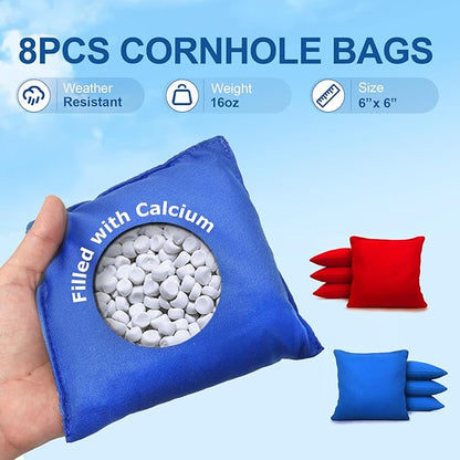 2’x3’ Cornhole Boards Set, Cornhole Outdoor Game Set - Corn Hole Toss Boards Set with 8 Cornhole Bags and 2 Cornhole Boards, Cornhole Sets for Adults Lawn Outside Backyard Games