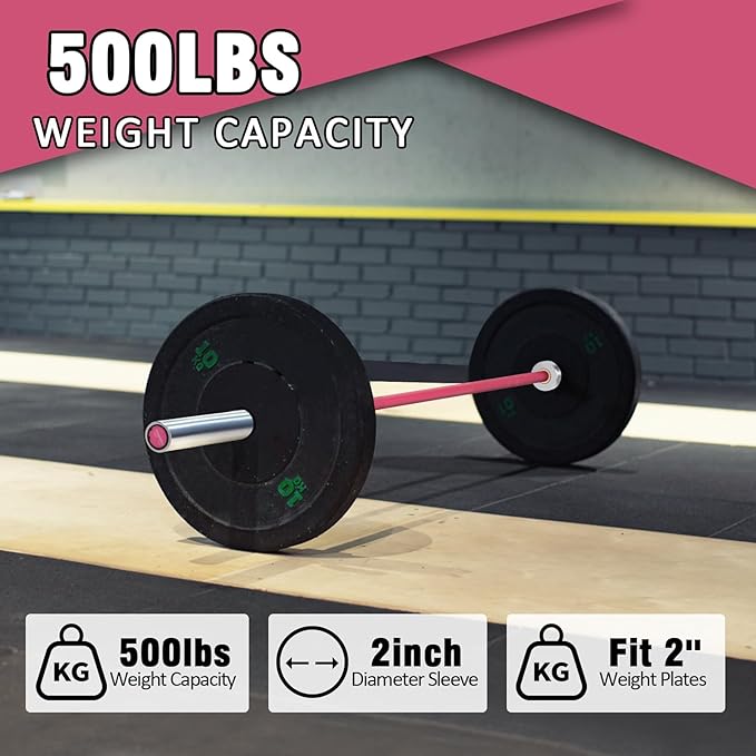 PROOFGOLD 6.6ft/7ft Olympic Barbell Bar 35Lb(15kg)/45LB(20kg) Barbell,Bench Press Bar for Squats and Deadlifts,Olympic Weight Bar for Home Gym,Womens Mens barbell(2inch),500LB/700LB/1000LB