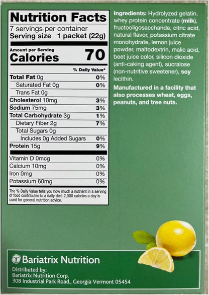 High Protein Fruit Flavored Powder Drink Mix, 15g Protein, Low Calorie, Sugar Free, Ideal Protein Compatible, 7 Servings Per Box (Pink Lemonade)