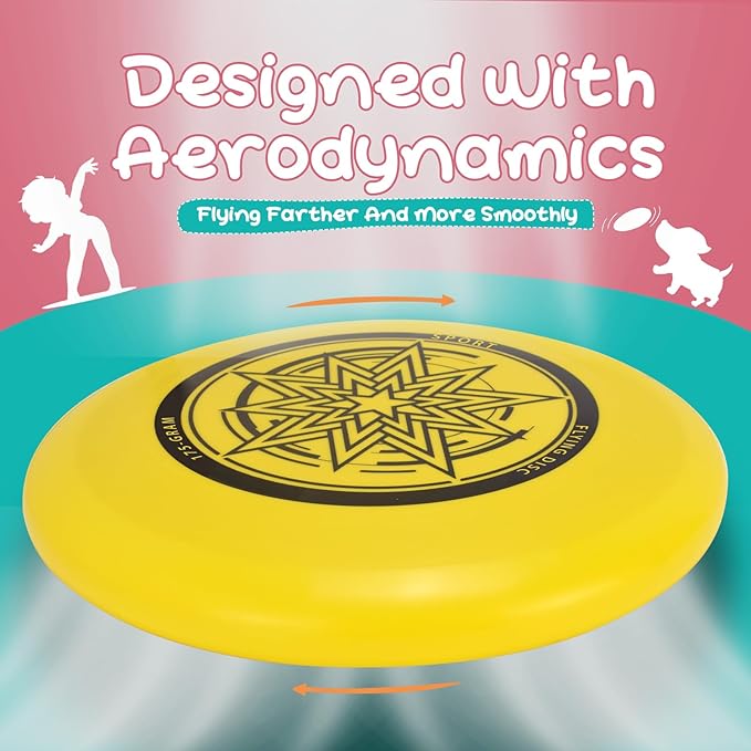 Outdoor Flying Disc 175g,Adult Sport Disc Set for Competitive and Pro Players,Flying Disc Set Includes 1 Glow in The Dark Flying Disc for Beach Pool Game, Camping and Backyard