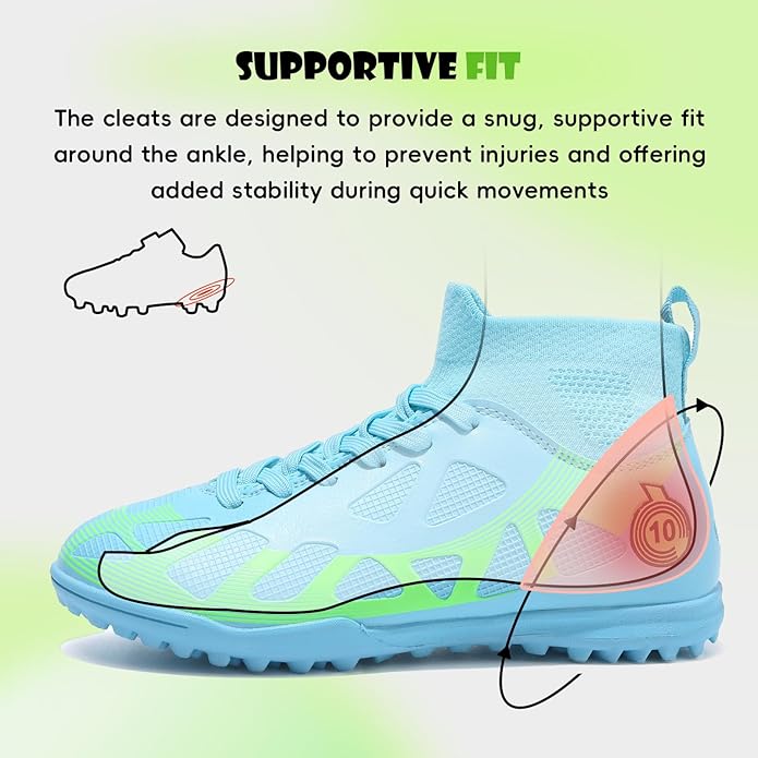 Soccer Cleats Kids Boys Girls Athletic Outdoor Football Shoes