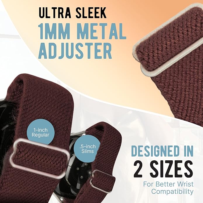 Braxley Bands - Organic Cotton Watch Bands For Women and Men, Compatible With All Apple Watch Sizes and Series - Washable, Sweat-Absorbent, Breathable Fit, Elastic Smart Watch Bands