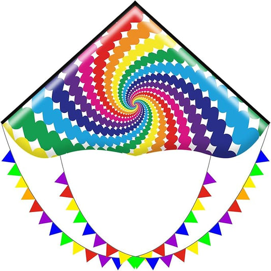 HONBO Large Delta Kite for Kids & Adults,Extremely Easy to Fly Kite for Beach Trip,String Line