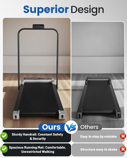 Walking Pad Treadmill for Home, Walking Pad with Incline and Handle Bar