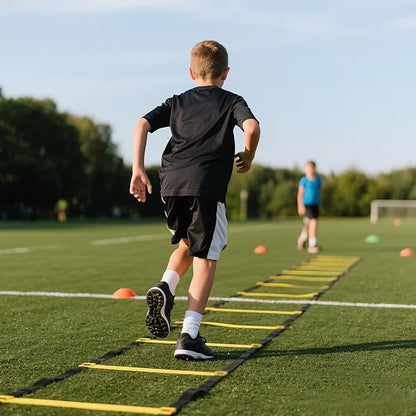 20ft Adjustable Agility Ladder with Carry Bag – Football Training Equipment & Speed Ladder for Soccer, Basketball – Agility Training Equipment for Footwork Drills