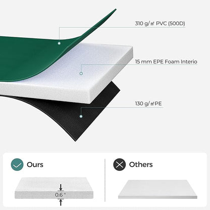 SONGMICS Trampoline Pad, 8ft 10ft 12ft 14ft 15ft Replacement Trampoline Safety Pad, Spring Cover