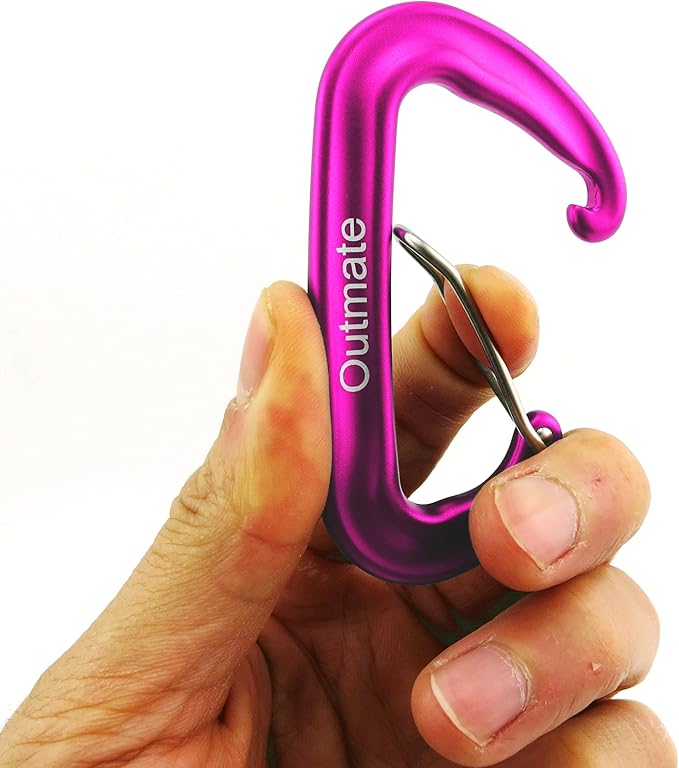 12kN 3.2"x2" Heavy-Duty Carabiner Clips - Durable, Lightweight Aluminum Alloy Carabiners for Hiking, Camping, Keychains, Dog Leashes, Hammocks & More
