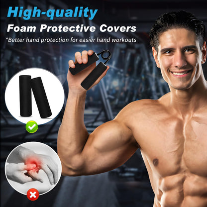UUJOME Hand Gripper Strengthener Set 4pcs (50lb+100lb+150lb+200lb) - Metal Grip Strength Trainer