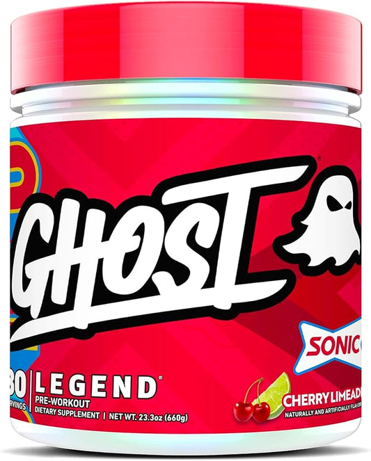 GHOST Legend Pre-Workout Powder, Sonic Cherry Limeade - 30 Servings ??Pre-Workout for Men & Women