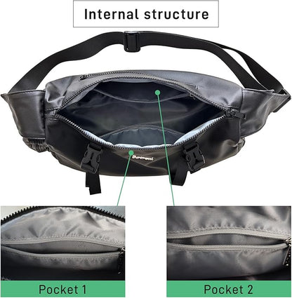 Small Sports Bag Waterproof Ultra-Light Gym Duffle for Men & Women Compact Mini Crossbody Bags, Perfect for Running, Travel & Fitness (black-quilting)
