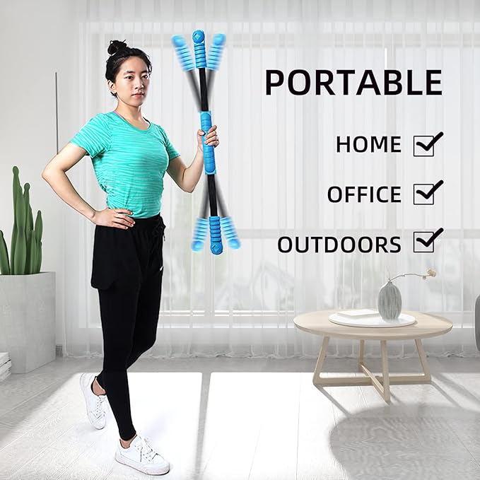 Elastic Fitness Stick Elastic Bar Body Exercise Bar Muscle Training for Exercise Tremor Stick Shoulder Rehabilitation Physical Therapy, Aerobics,Body Shaping Home Gym Yoga, Pilates