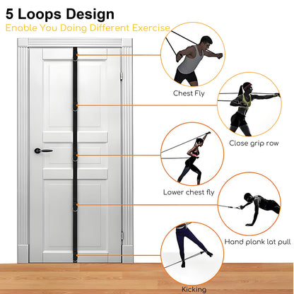 Resistance Bands Set with Door Anchor, 5 Tube Bands for Full Body Workout