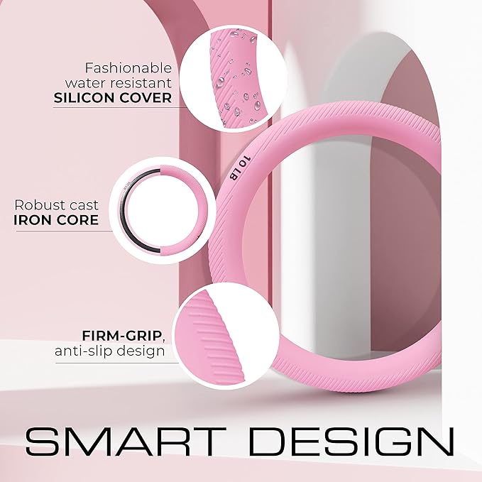 Yes4All Power Ring 10lbs, Weight Ring, Weighted Circle, Kettlebell for Yoga Exercise, Aerobics, Home Fitness, Core Training