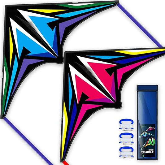 Delta Kites for Kids & Adults, Extremely Easy to Fly, Single Line Beach Kite