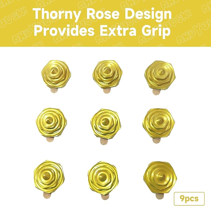 4-Layer Hexagonal Tapered Studs 18mm Aluminum Snowboard Stomp Pad - 9pcs