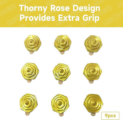 4-Layer Hexagonal Tapered Studs 18mm Aluminum Snowboard Stomp Pad - 9pcs