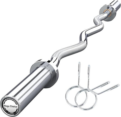 Barbell Bar for Weightlifting - 7FT Heavy Duty (1500LB/700LB), 4FT Short (500LB), 47" EZ Curl Bar - Fits 2" Standard Plates - Home Gym Strength Training