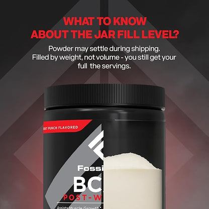 Fossil Fuel BCAA Sugar-Free Post-Workout Powder with BCAA?™s, Glutamine, Vitamin B6 Essential Amino Acids for After Workout Muscle Recovery, Endurance and Hydration Fruit Punch (30 Servings)