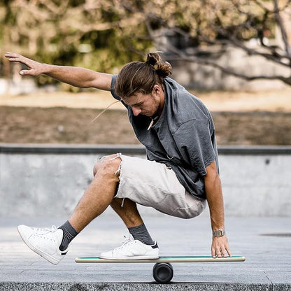 Sportneer Balance Board - 7 Modes Wobble Board with Adjustable Stoppers - Exercise Balancing Stability Trainer for Improve Balance, Surf Trainer & Physical Therapy - Roller and 2.8'' Ball Included