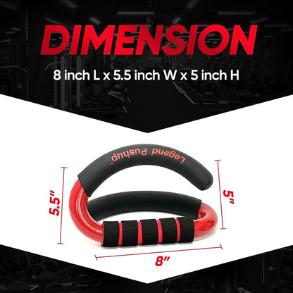 Legend Pushup ??Advanced Push-Up Bars to Eliminate Wrist Pain, Generate More Muscle Growth, Deliver Faster Results, and Prevent Plateaus ??Rocking Handle Design for Natural Movement and Effective Workouts