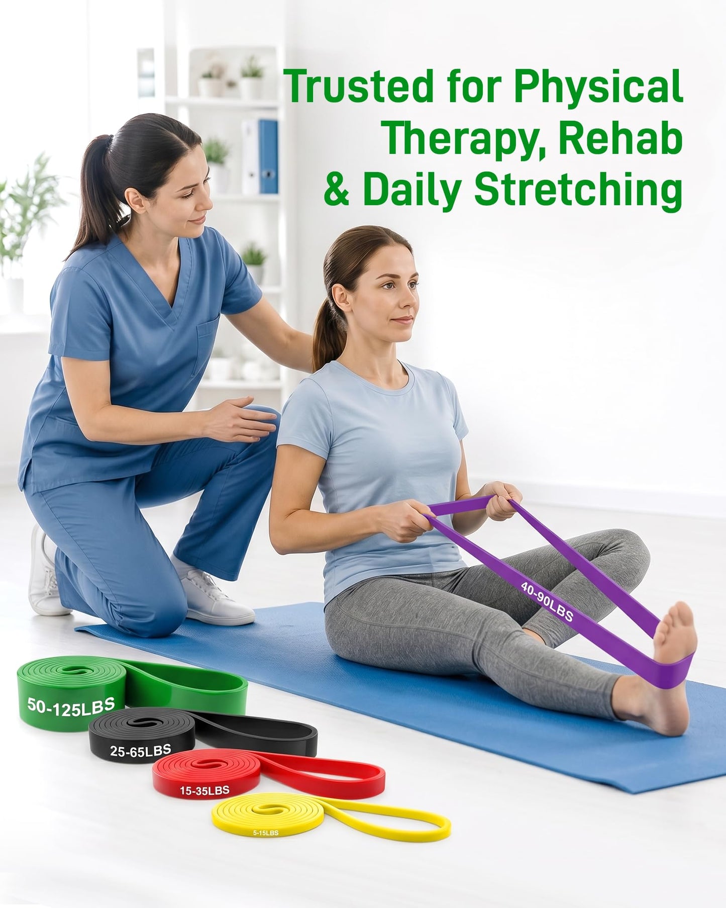 Renoj Resistance Bands for Working Out, 5 Levels Pull Up Assistance Bands Set for Workout