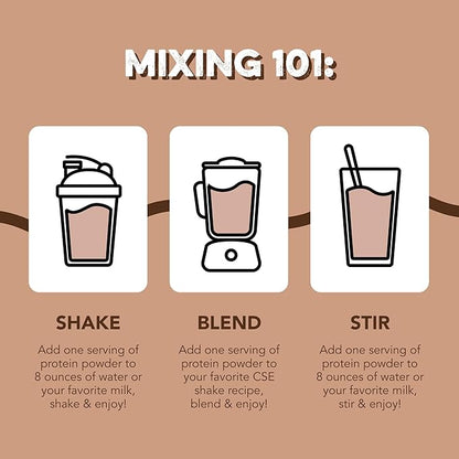 Clean Simple Eats Whey Protein Powder, Chocolate Brownie Batter Flavor, Naturally Sweetened, 100% Grass Fed Protein Powder, Digestive Enzymes & No Artificial Ingredients, Gluten Free, 10 Stick Packs